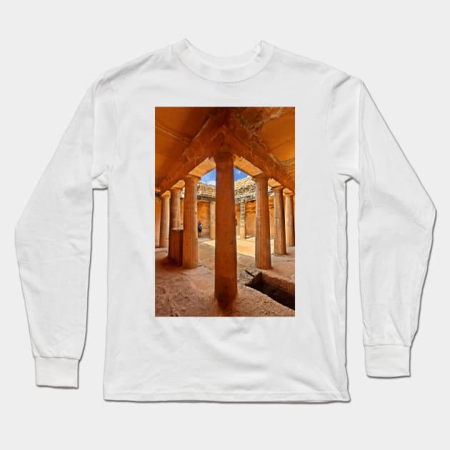 Tombs of the Kings - Paphos, Cyprus Long Sleeve T-Shirt by Cretense72